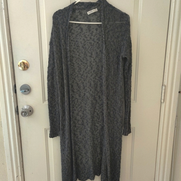 NWOT Long Knit Cloak Woven Robe Open Front Sweater XS Cape - Picture 2 of 5